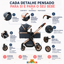 Carrinho de Bebé Trio 3 em 1 – Sistema de Viagem Completo + 6 Acessórios de Ofertas
