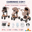 Carrinho de Bebé Trio 3 em 1 – Sistema de Viagem Completo + 6 Acessórios de Ofertas