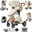 Carrinho de Bebé Trio 3 em 1 – Sistema de Viagem Completo + 6 Acessórios de Ofertas