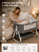 Berço Portátil 5 em 1 – Conforto e Segurança para o Seu Bebé